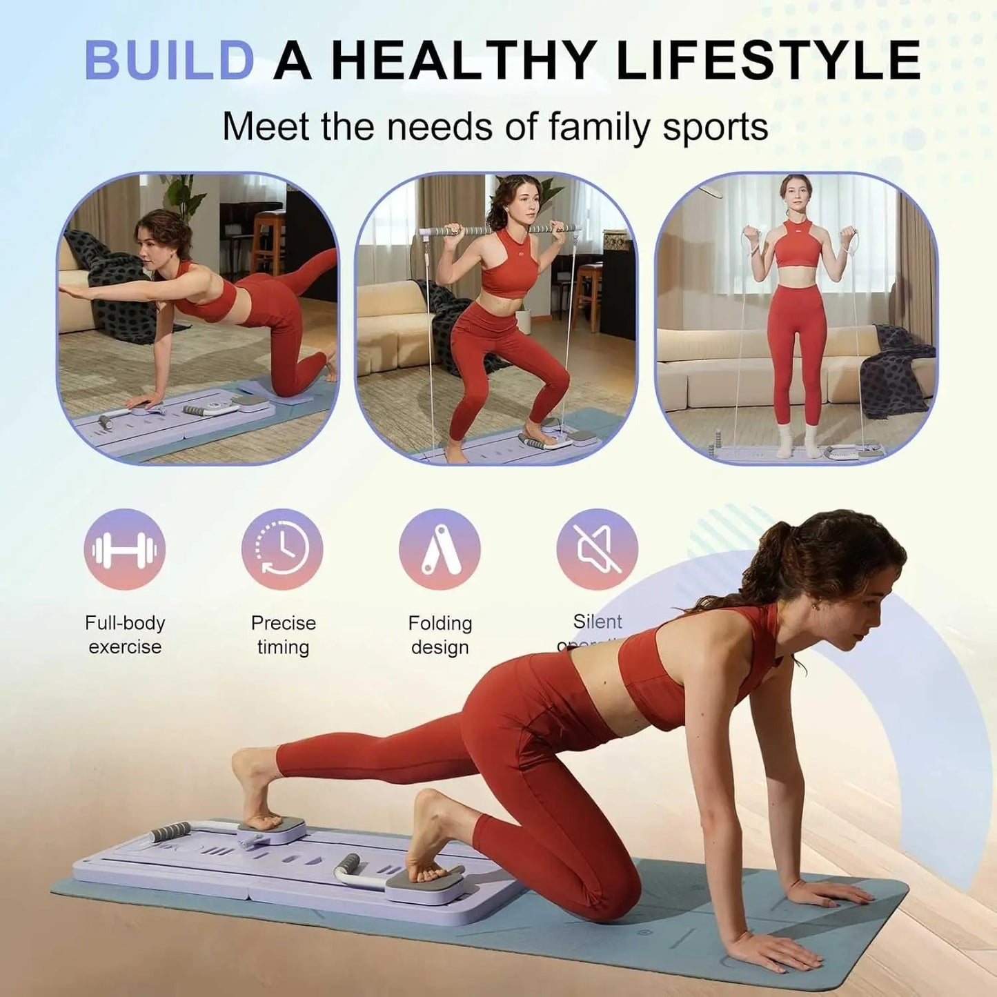 Multifunctional Pilates Abdominal Exercise Pushup Board