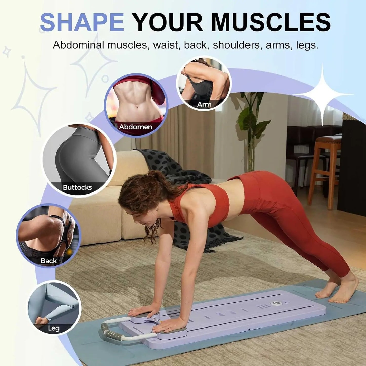 Multifunctional Pilates Abdominal Exercise Pushup Board